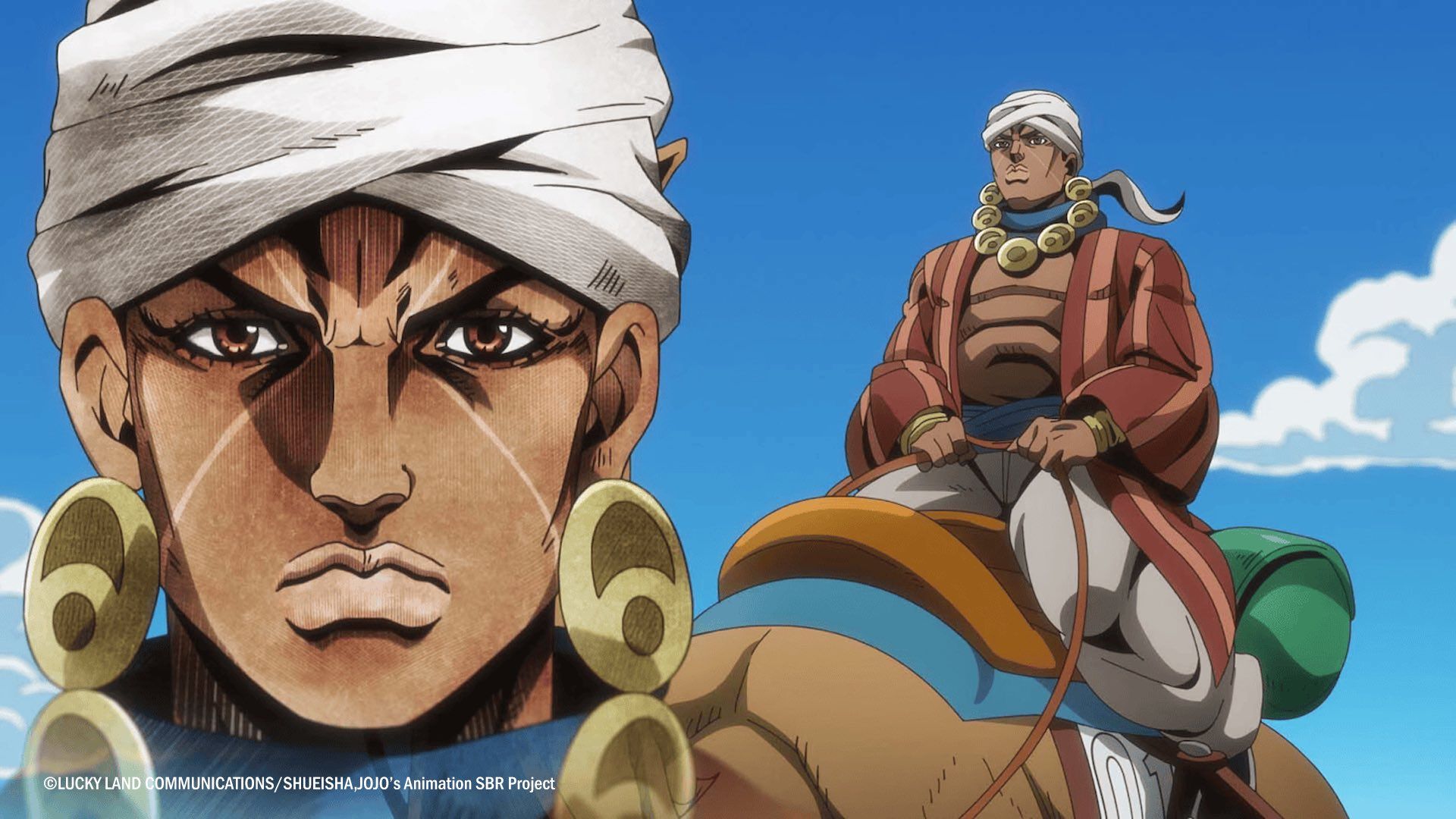 Кадр из JoJo’s Bizarre Adventure: Steel Ball Run